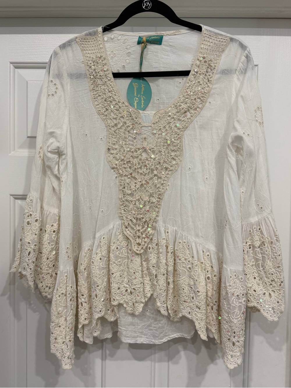 Antica Sartoria eyelet cotton blouse